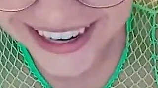 Spit on Your Dick Pee Twice in High Heels During Live Show