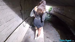 Sexy Miyuki Son gets her tight pussy pounded under a bridge by a big cock