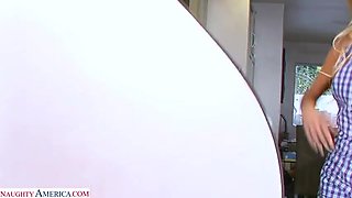 Blonde bombshell Kendall Brooks has to have that married cock