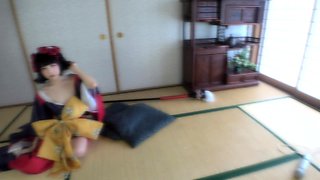 Two asian foot fetish school girl tease a cock