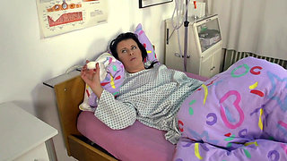 Tattooed brunette gets fucked in doctors office