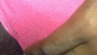 Flashing Rubbing My Tight Hairy Pussy Closeup