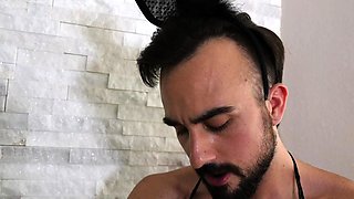 Petite cutie pussysmashed in Bisex 3some