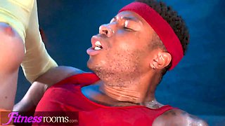 Sport apartments sport girl is crazy for Big Black Cock