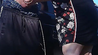 My Girlfriend Holds My Dick While I Pee and Then Gives Me a Blowjob in Outdoor