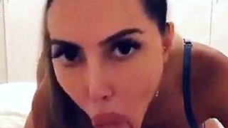 Mexicana blowjob with her big boobs