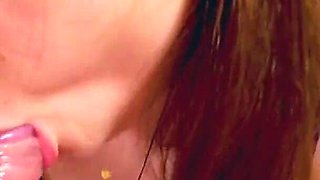 Hot MILF Massaging Cum Into Her Hot Big Tits After Amazing Blowjob