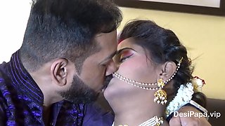 Newly Married Indian Girl Sudipa Hardcore Honeymoon First night sex and creampie - Hindi Audio