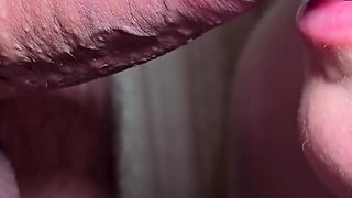 Close up Blowjob - Every Drop on the Tongue Awakens a New Fire in Her