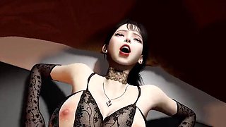 3D big boobs Asian slut got her tight pussy fucked so hard