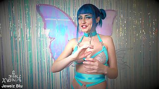 You wander into the woods where you meet a magical fairy... She tells you to pull your hard dick out