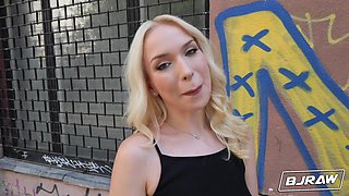 POV Titjob and and Blowjob - Blonde Vera Jarw gets a cum brunch - Vera jarw