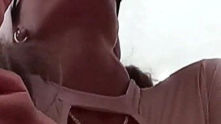 Blonde MILF Blowjob and Sunglasses with Huge Throatpie
