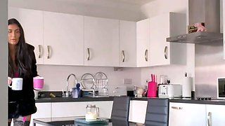 Hot POV homemade blowjob with brunette girlfriend
