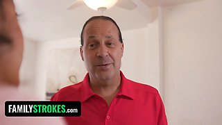 Stepdad realizes that his daughter-in-law is using a magical ass cork to mesmerize him - familystrokes