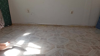 Mexican mother-in-law cleaning guest room in thong 2