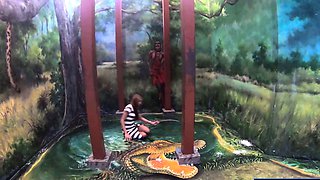 Big ass Thai GF museum visit and fuck