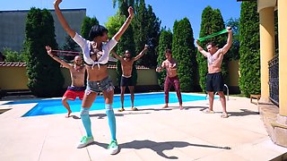 FIRST TAP WITH PISS! Sexy Candy Scott gets her first triple anal