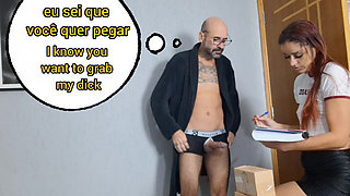 Dirty Old Man Shows His Dick to Delivery Girl!