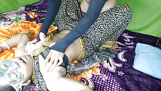 Stepsister Pussy Hard Fucked by her Step Brother, she is wearing a saree.