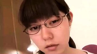 Nerdy Oriental schoolgirl with big boobs needs to get fucked