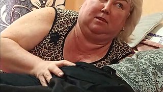 Stepmom's Surprise Blowjob with Cum in Mouth and Swallowing
