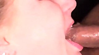 Goth Emo Girl Face Fucked and Swallowing Lucky Neighbors Cum