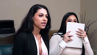 Secretary and vice principal blowing dick at the office