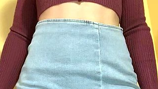 Busty brunette solo masturbation