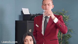 Secretary got rammed from both sides: Big Tits, Blowjob  Babe Porn