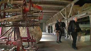 She Is Tied up on the Trolley and Operated with Steel Nails and Chain Wheel