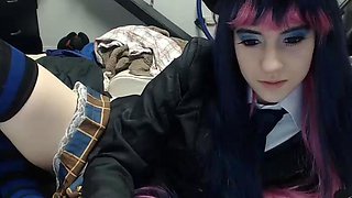 British amateur teen in stockings