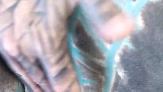 Tattooed Woman Testing Fuck Machine with Her Anal
