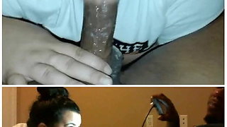 2way shot of Deanna tasting my juices