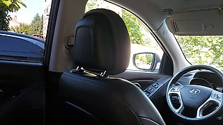 I Give My Stepson a Footjob in Car While I Am Wearing Stockings and Heels. Xstepmommyx