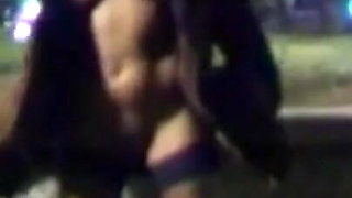 Nina Lisa: Lisa Peeing Outdoor in the Night