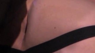 Quixote slips on a couple of black latex gloves, shines them up with creamy lube, and plunges them i