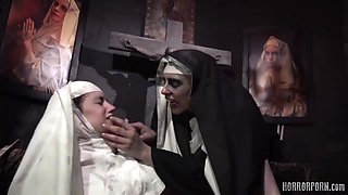 Demon Takes Nun And Priest To Hell. Very Sick