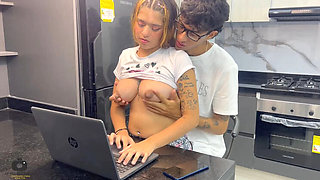 Step Sister Gabriela Wish Fucks Me Hard After Homework Help - Rough Anal & Cum In Mouth