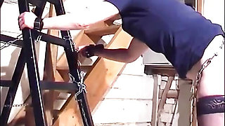 Electric tool slut drilled deeply before cock sucking and doggystyle