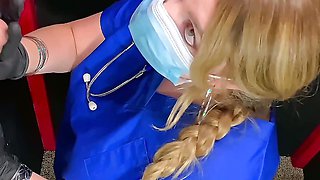 Nurse Visits Gloryhole To Ruin 3 Orgasms After Her Shift