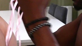 You'll Fuck Me Until I Say Stop! Hot Sexy Blonde Dominates and Fucks Hard with Her Black Bodyguard!