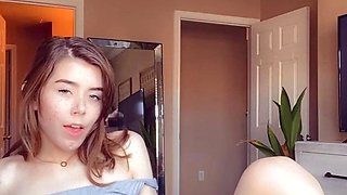 Petite small tit babe with perfect pussy masturbates