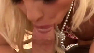 Beautiful blonde Britney Amber POV deepthroat blowjob and cum swallow