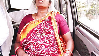 Telugu step mom car sex long drive for sex with step son, telugu dirty talks.