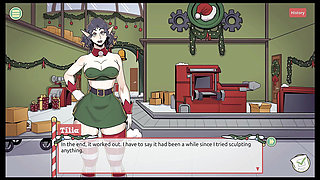 Claus' Secret Surprise XMAS HENTAI Game Ep.5 FEMBOY CUM all over santa elf cute face !