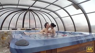 Old4k. senior dude gets lucky to make enjoy to glorious teenage lady