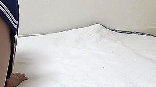Big Tits Spill Out of Too Short T-shirt Thong Panties Wedgie in Camel Toe and Japanese Girl Cleaning Her Room in Girls Apartment