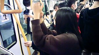 Japanese schoolgirl upskirt in public