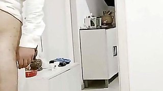 Boss Arrives and Asks the Secretary to Suck and Fuck Him, in the End He Cums on Her Face and Breasts and She Sucks It All